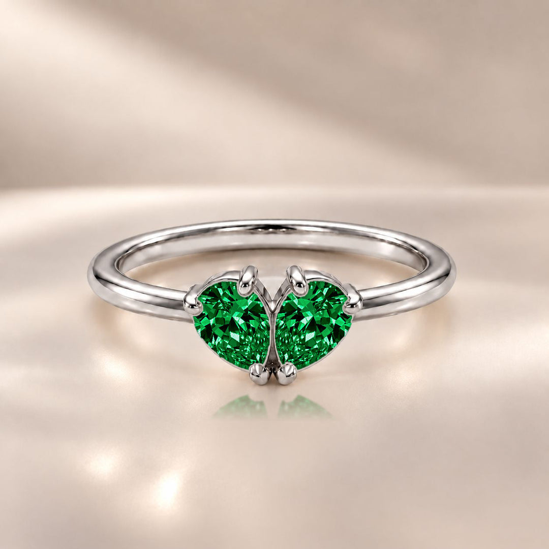 Demi Heart Ring - Silver Finish