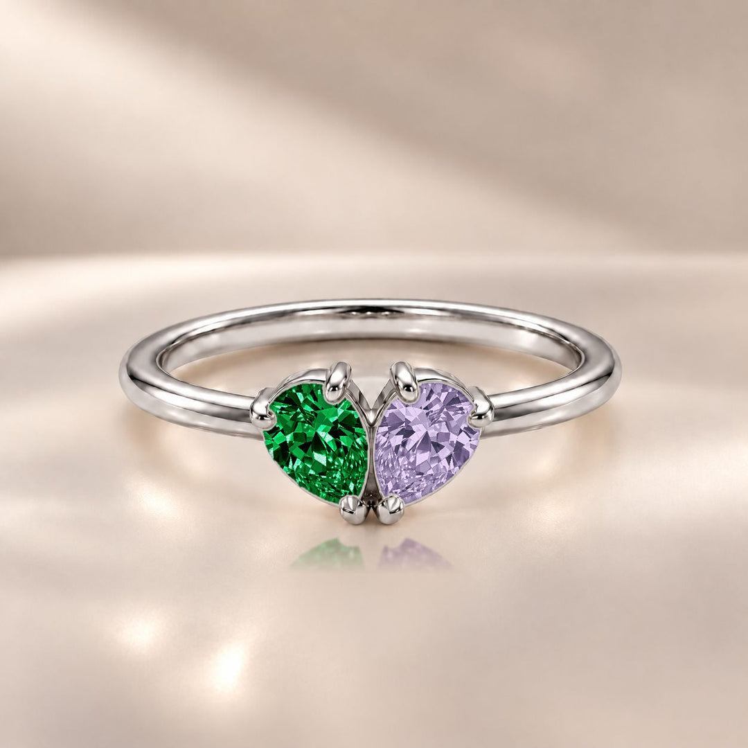 Demi Heart Ring - Silver Finish