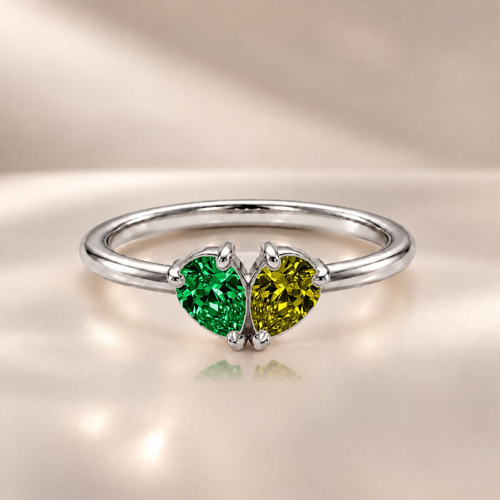 Demi Heart Ring - Silver Finish