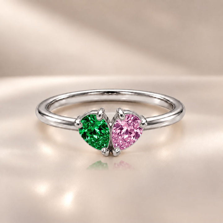 Demi Heart Ring - Silver Finish