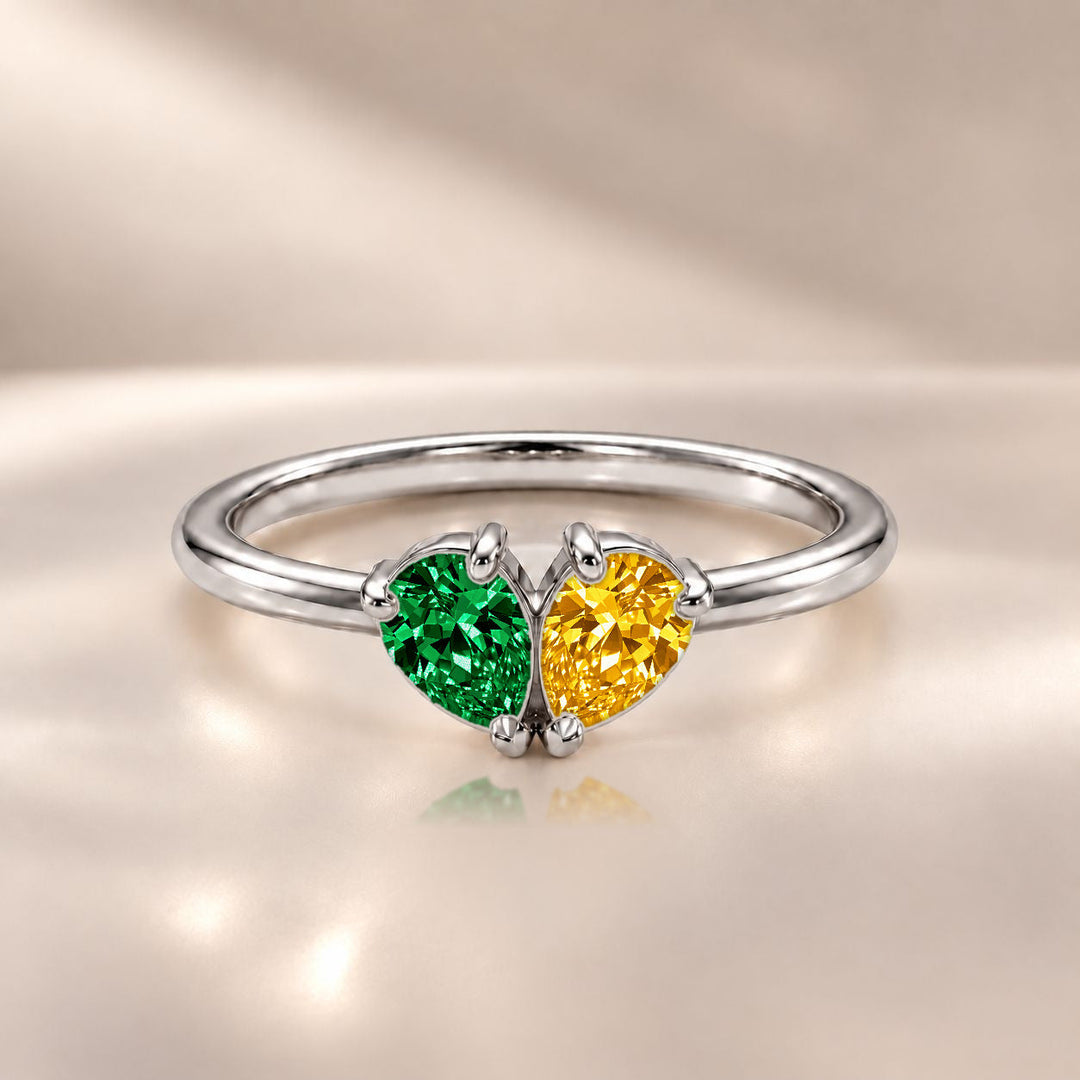 Demi Heart Ring - Silver Finish