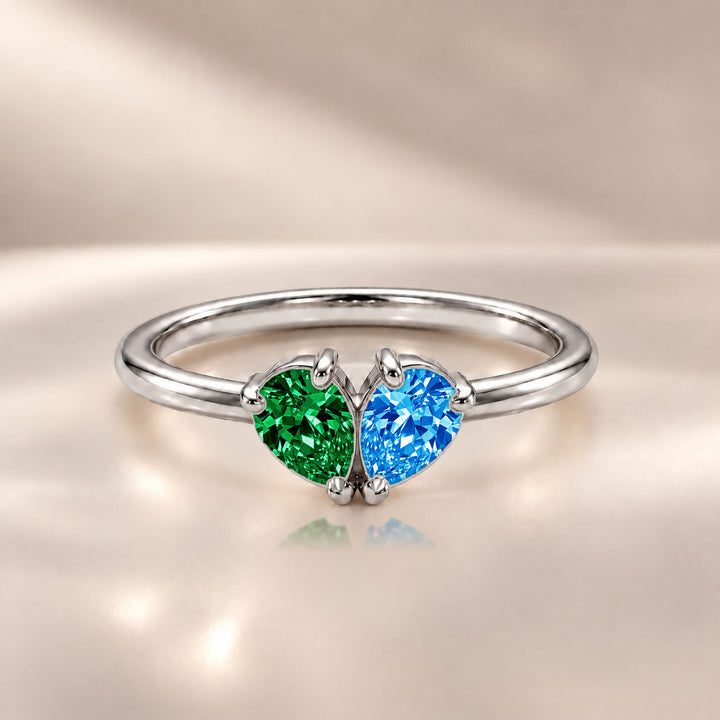 Demi Heart Ring - Silver Finish