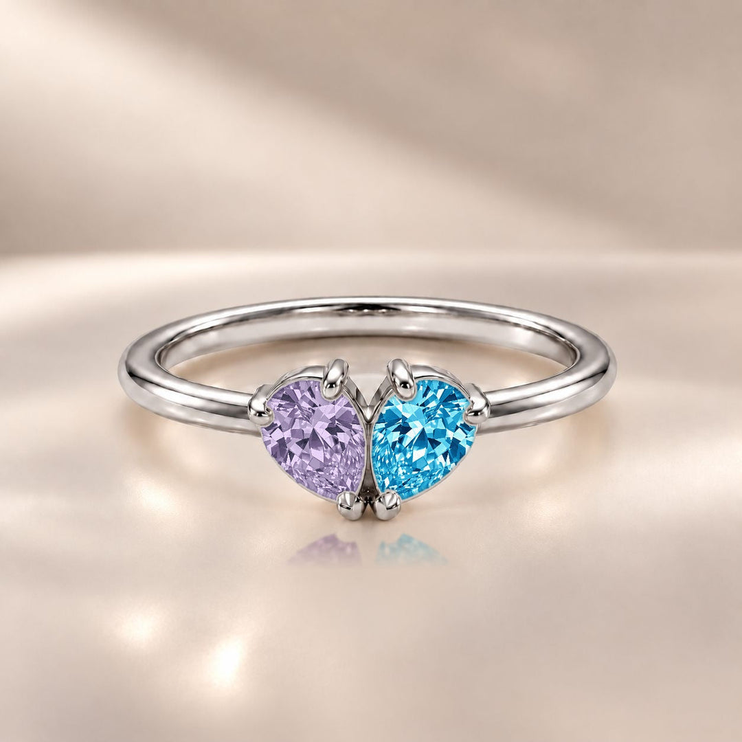 Demi Heart Ring - Silver Finish