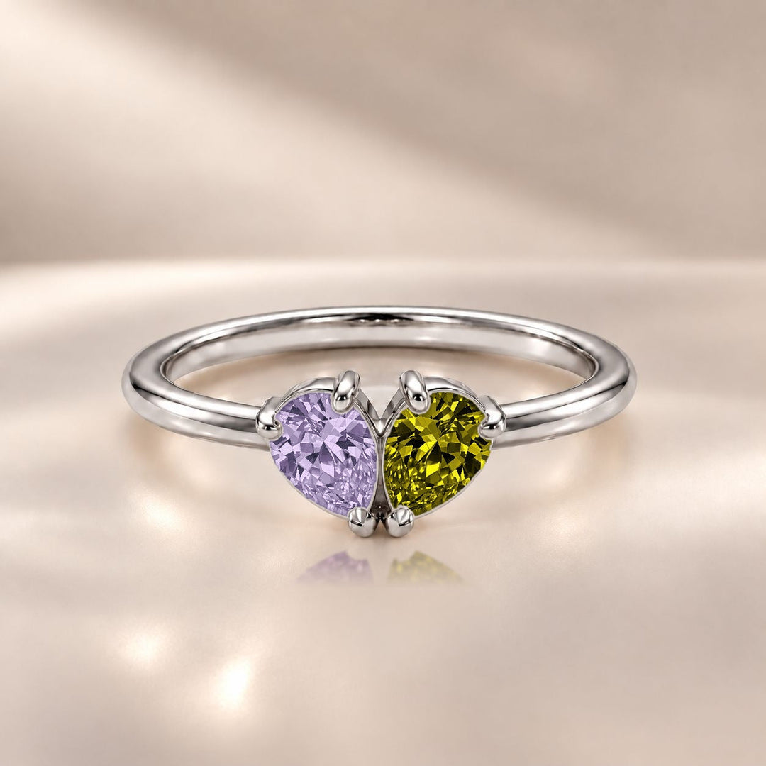 Demi Heart Ring - Silver Finish