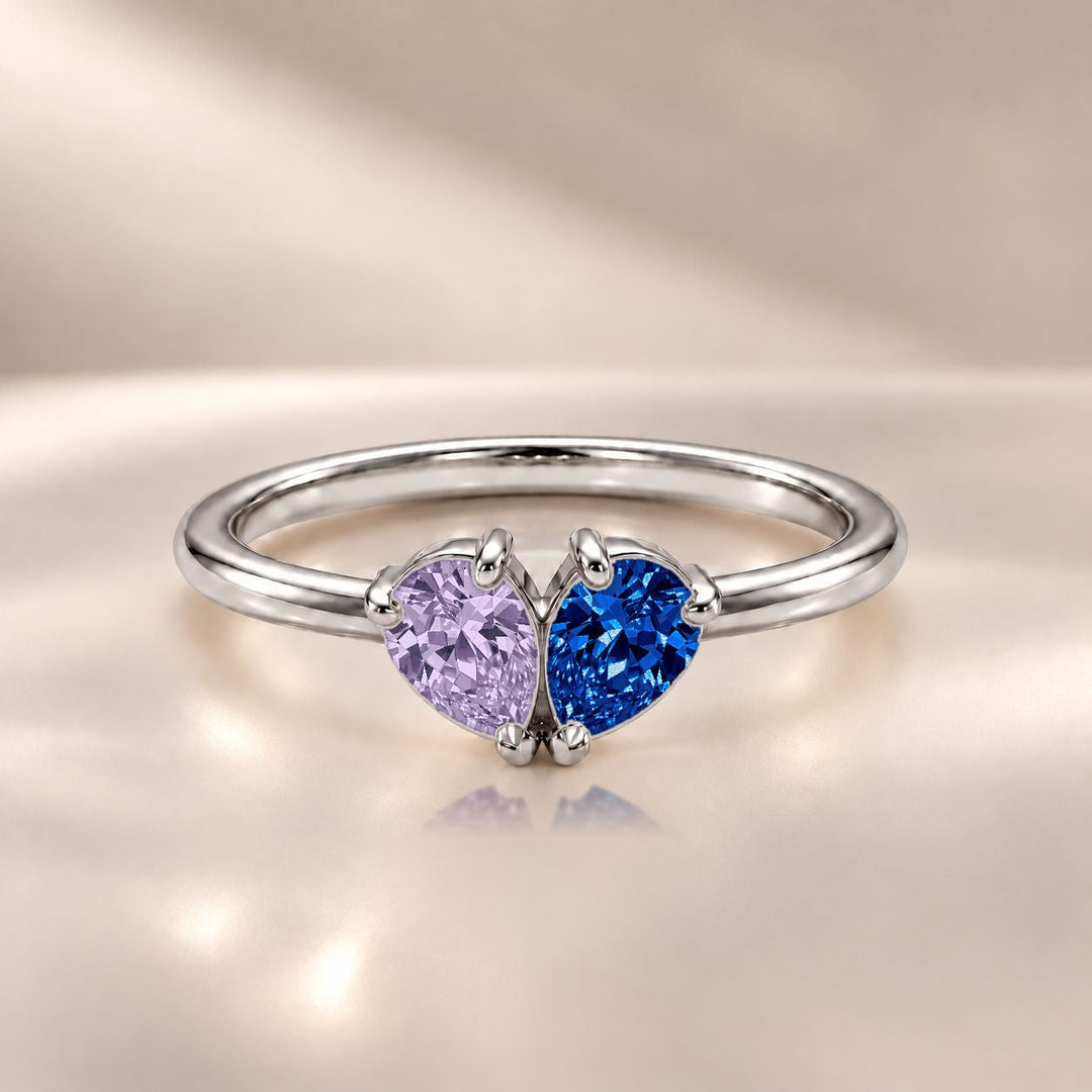 Demi Heart Ring - Silver Finish