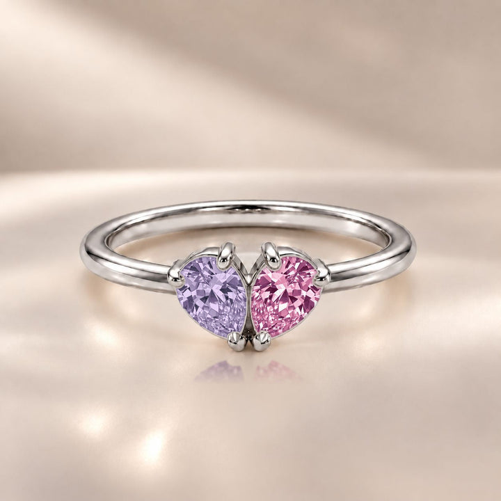 Demi Heart Ring - Silver Finish
