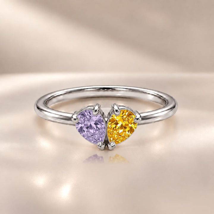 Demi Heart Ring - Silver Finish