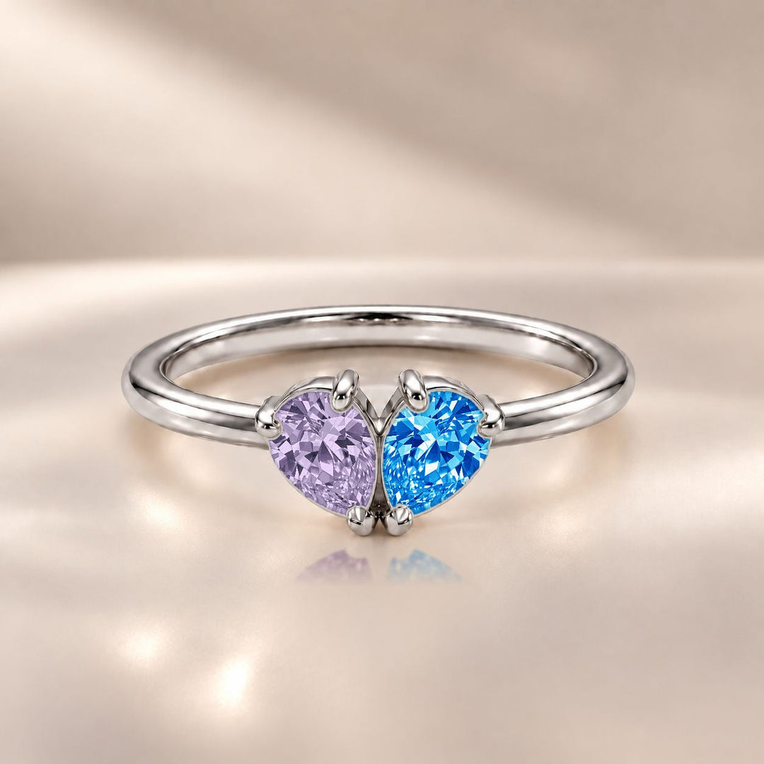 Demi Heart Ring - Silver Finish
