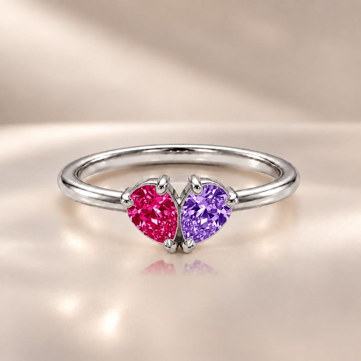 Demi Heart Ring - Silver Finish