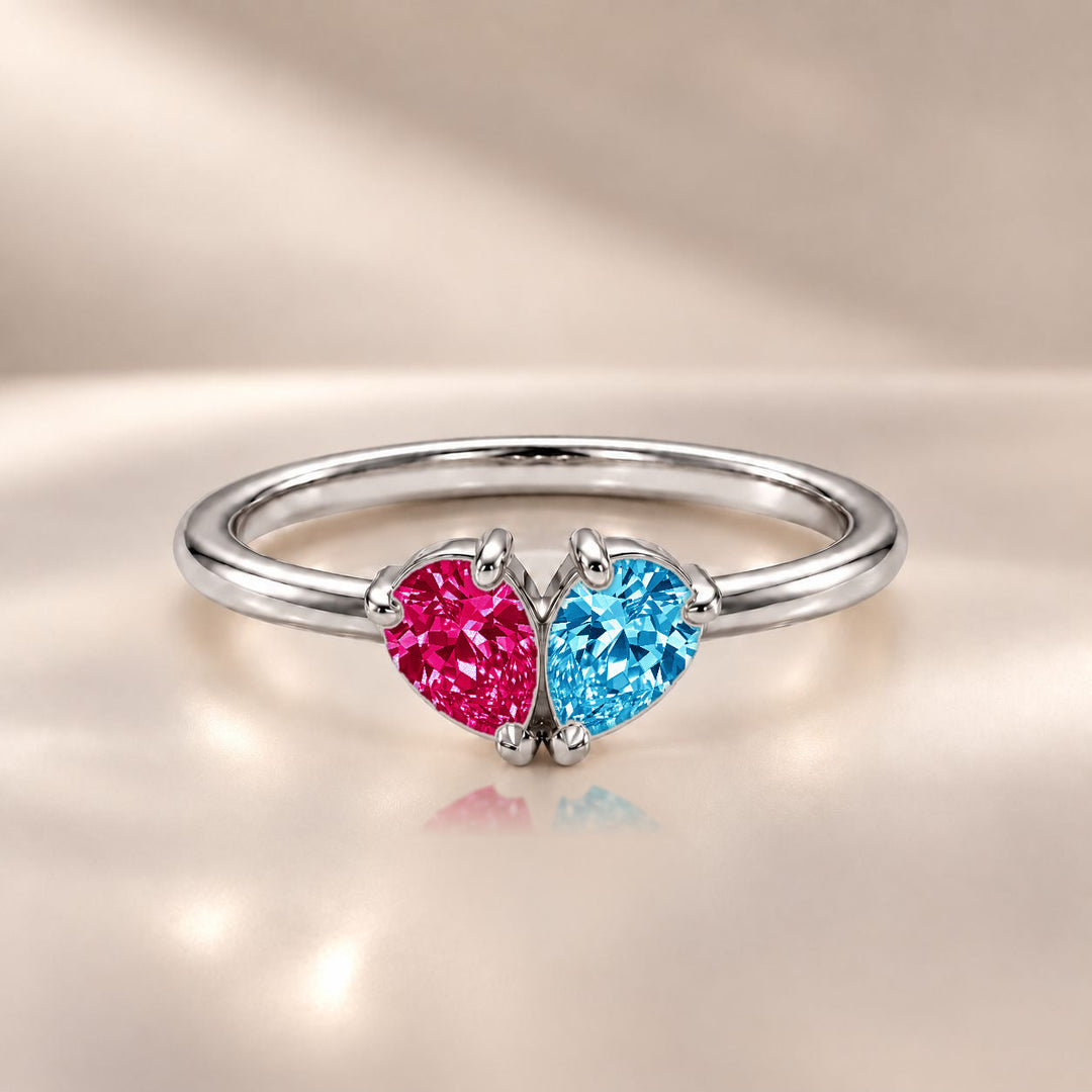 Demi Heart Ring - Silver Finish
