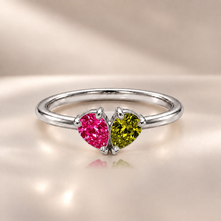 Demi Heart Ring - Silver Finish