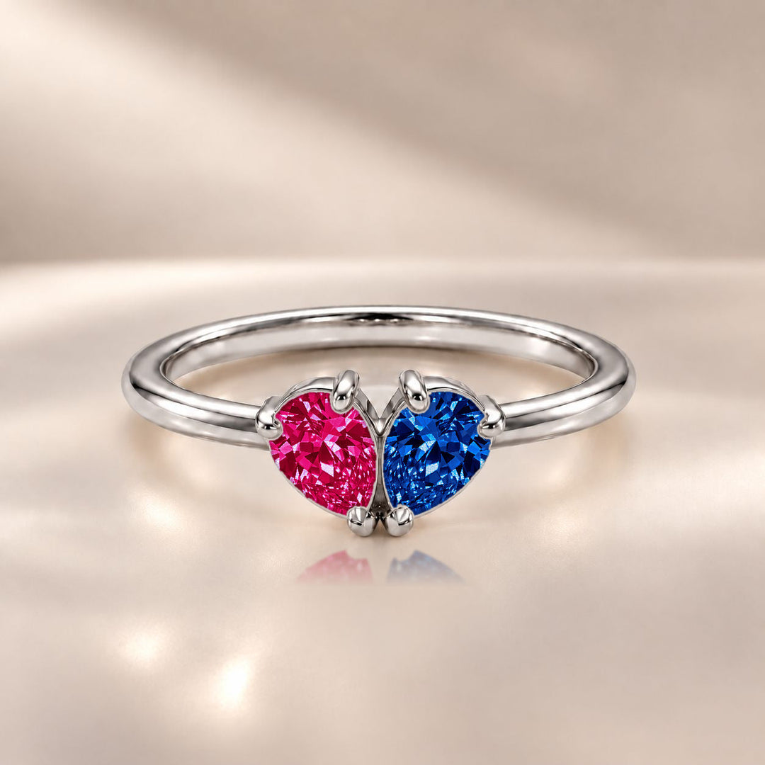 Demi Heart Ring - Silver Finish