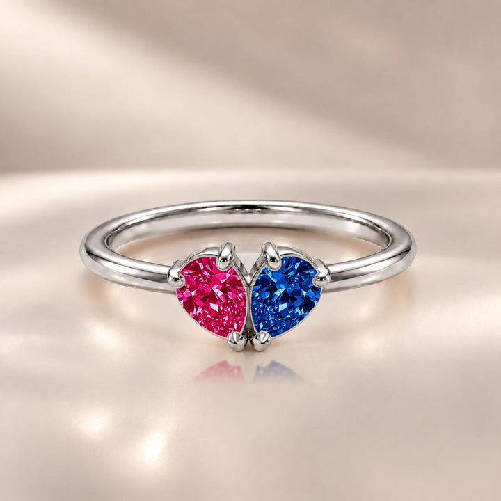 Demi Heart Ring - Silver Finish