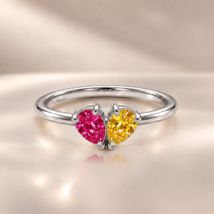 Demi Heart Ring - Silver Finish