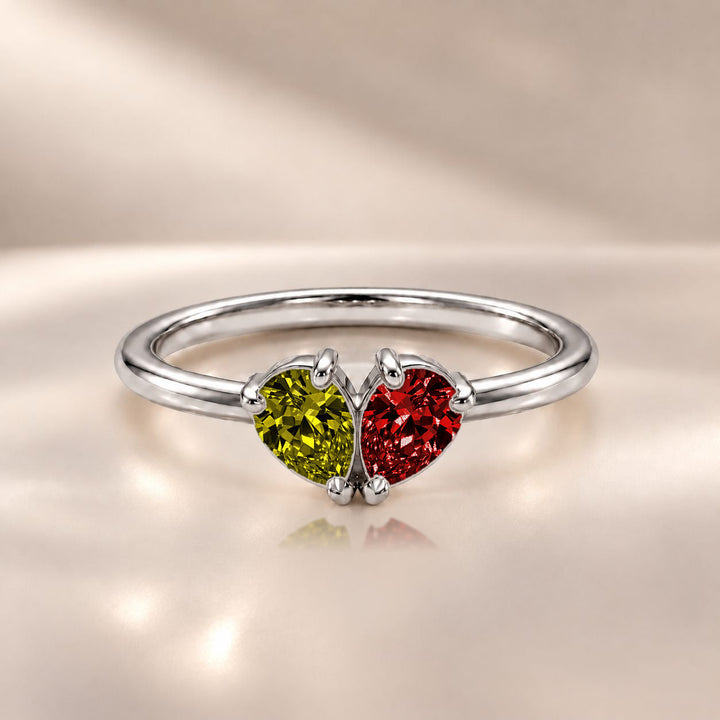 Demi Heart Ring - Silver Finish
