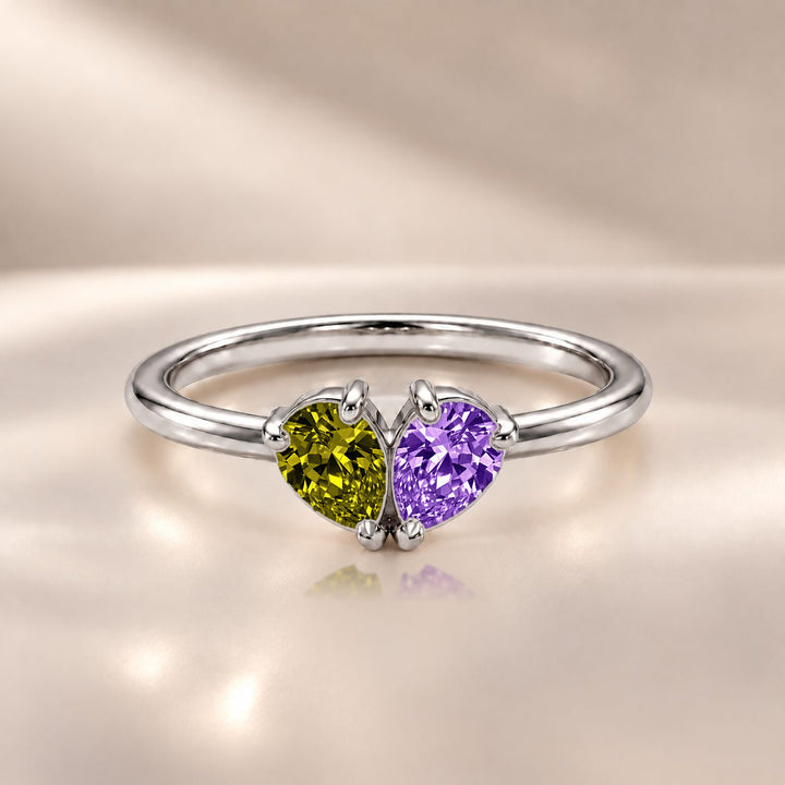 Demi Heart Ring - Silver Finish