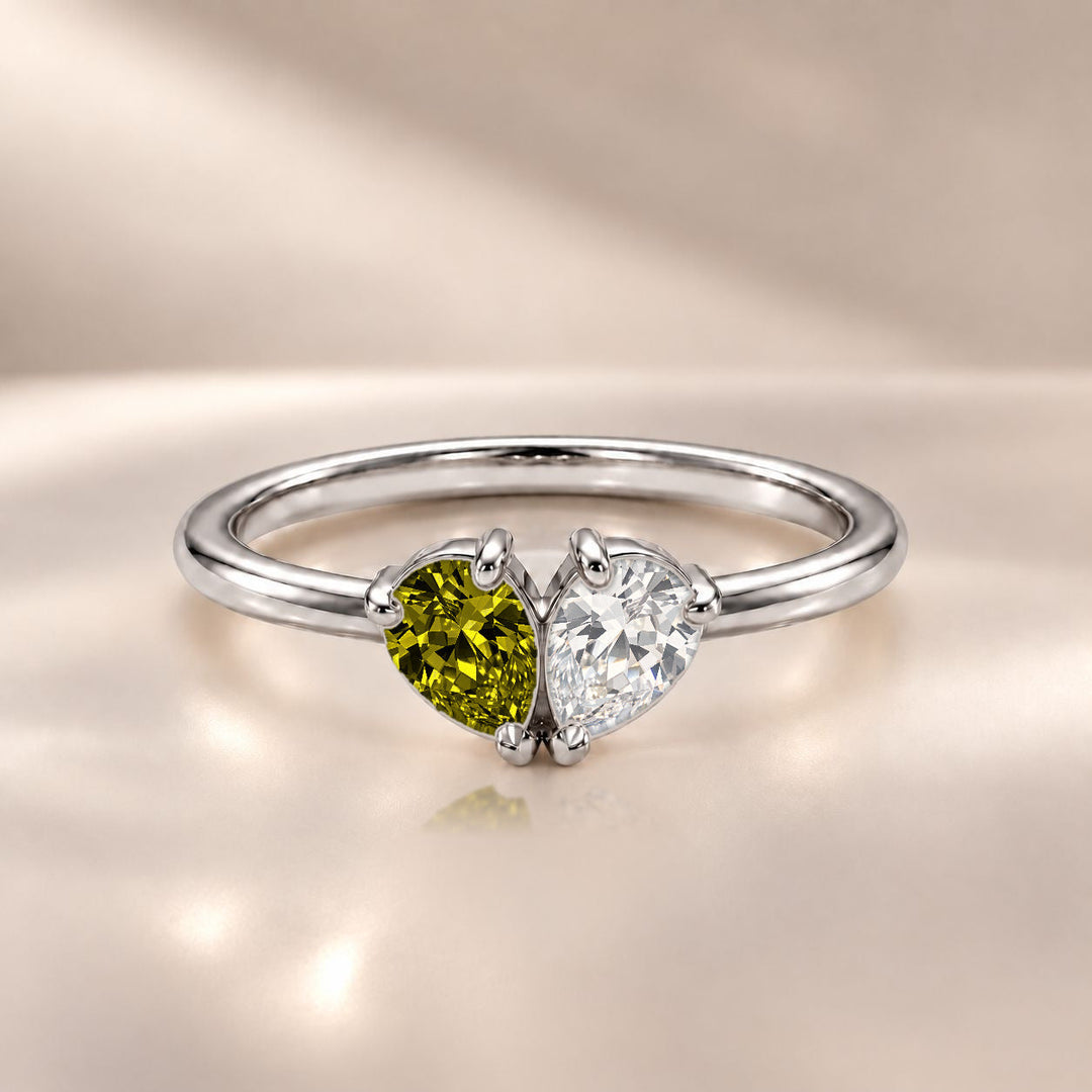 Demi Heart Ring - Silver Finish