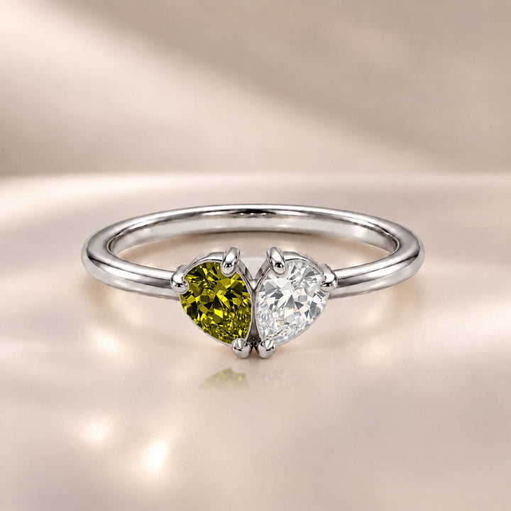 Demi Heart Ring - Silver Finish