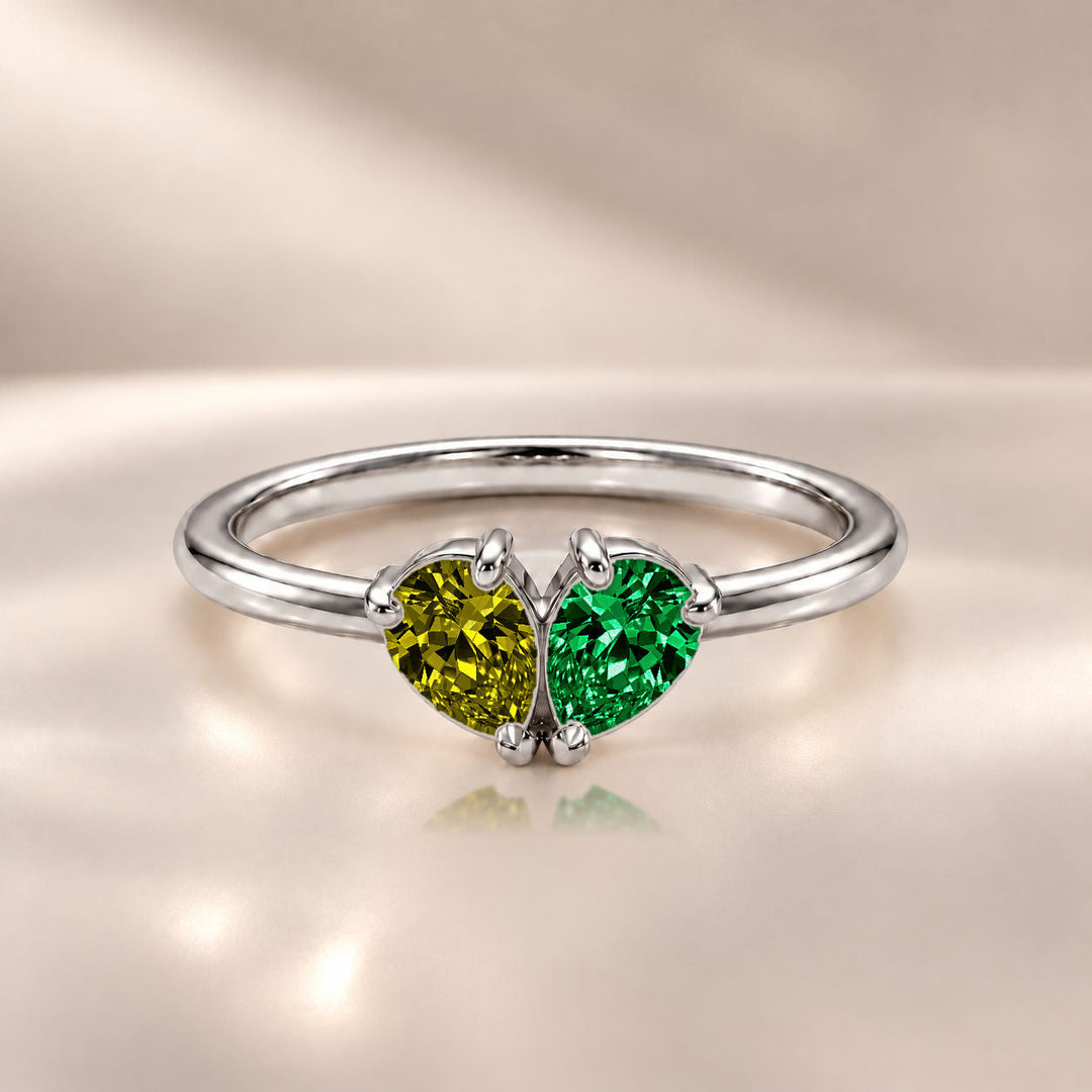 Demi Heart Ring - Silver Finish