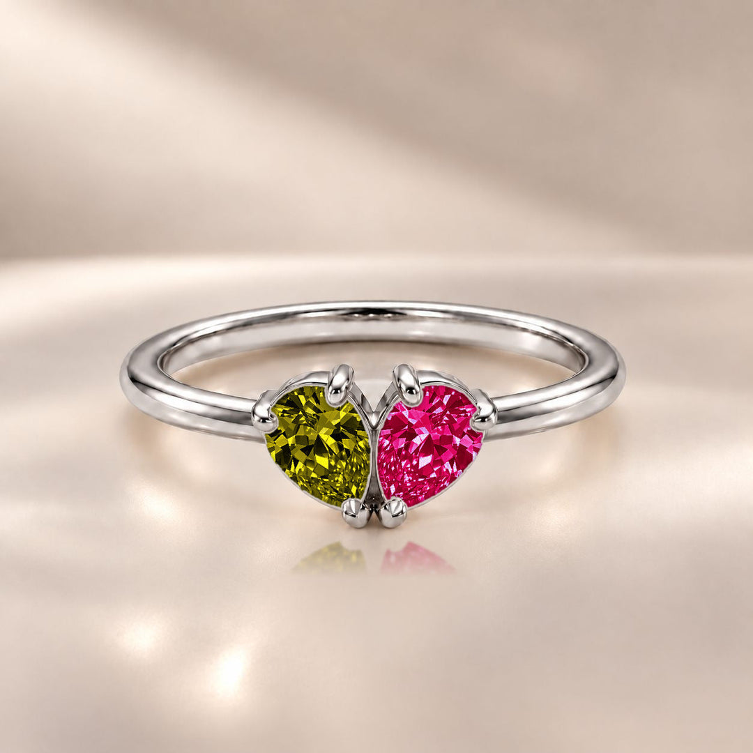 Demi Heart Ring - Silver Finish