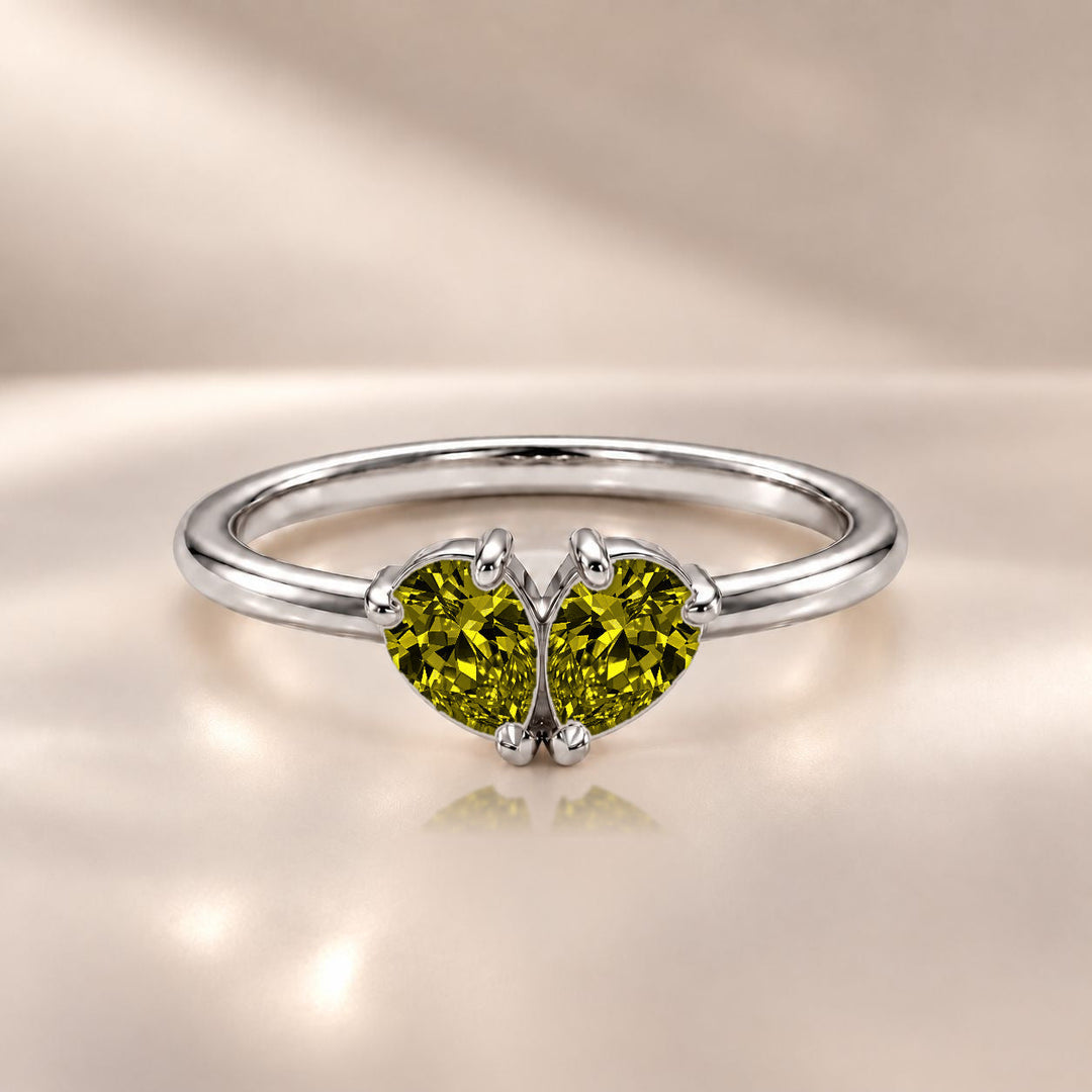 Demi Heart Ring - Silver Finish