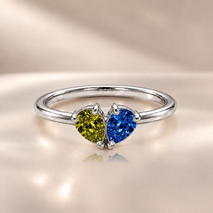 Demi Heart Ring - Silver Finish