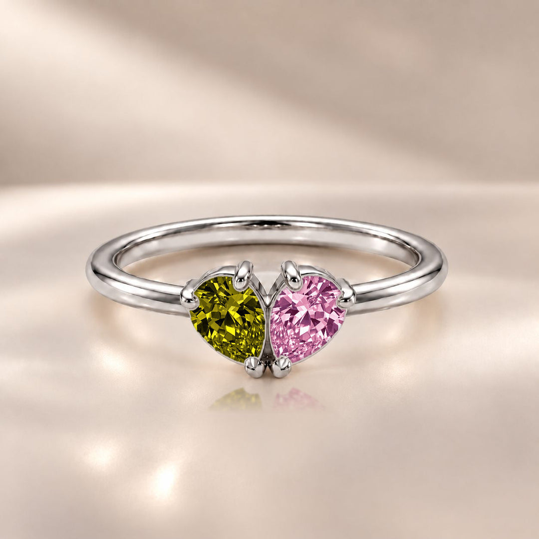 Demi Heart Ring - Silver Finish