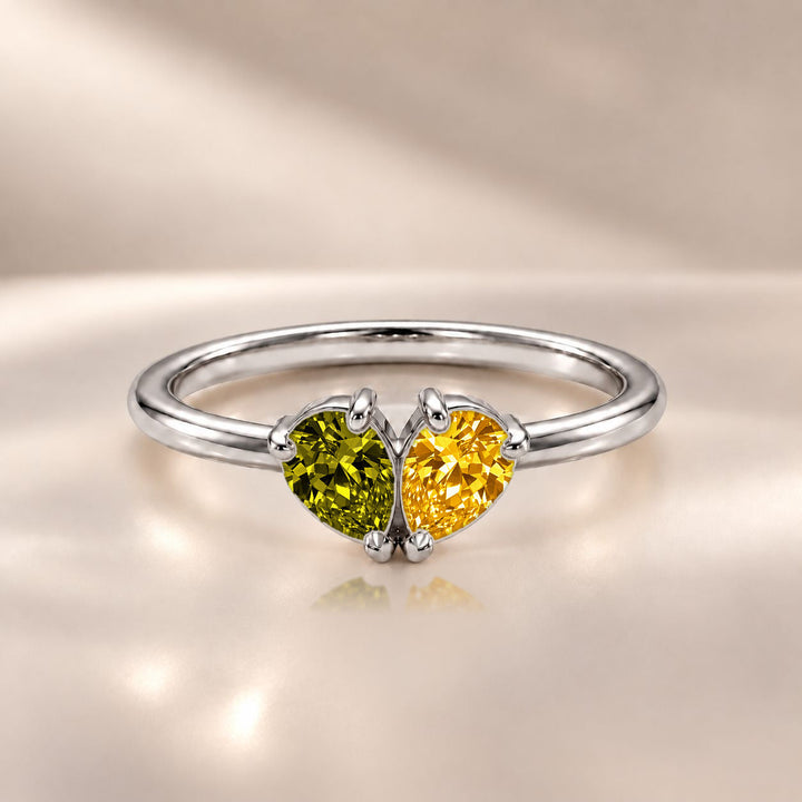Demi Heart Ring - Silver Finish