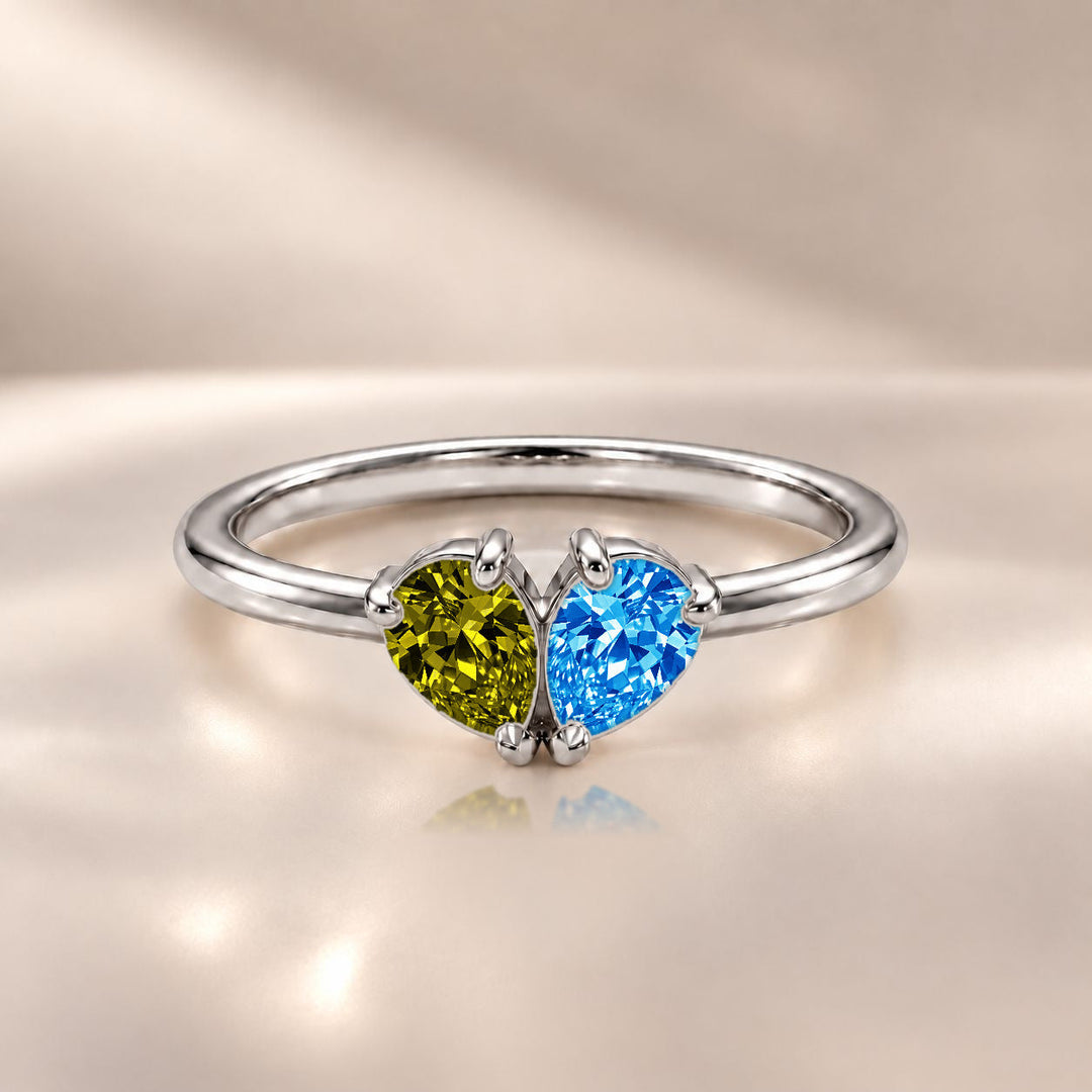 Demi Heart Ring - Silver Finish