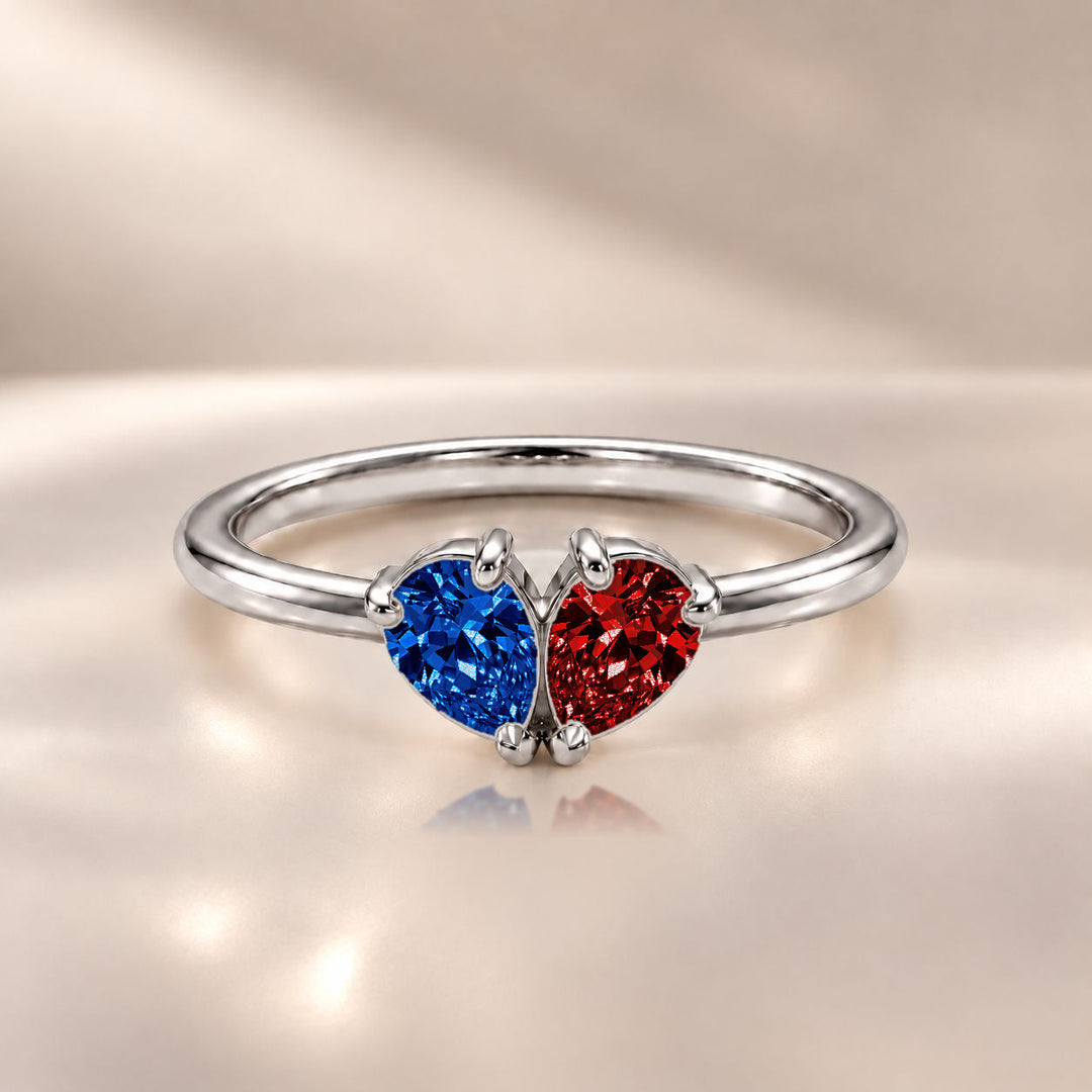 Demi Heart Ring - Silver Finish