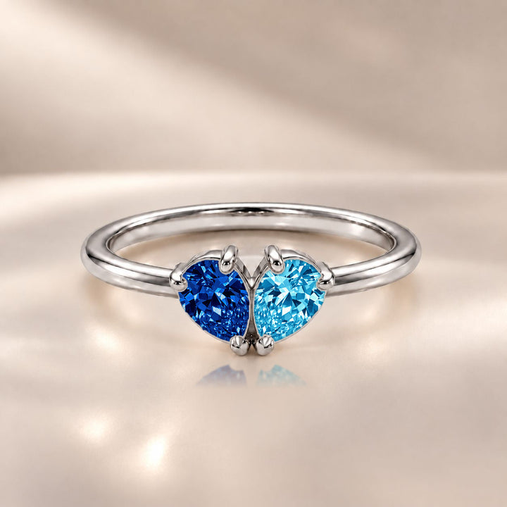 Demi Heart Ring - Silver Finish