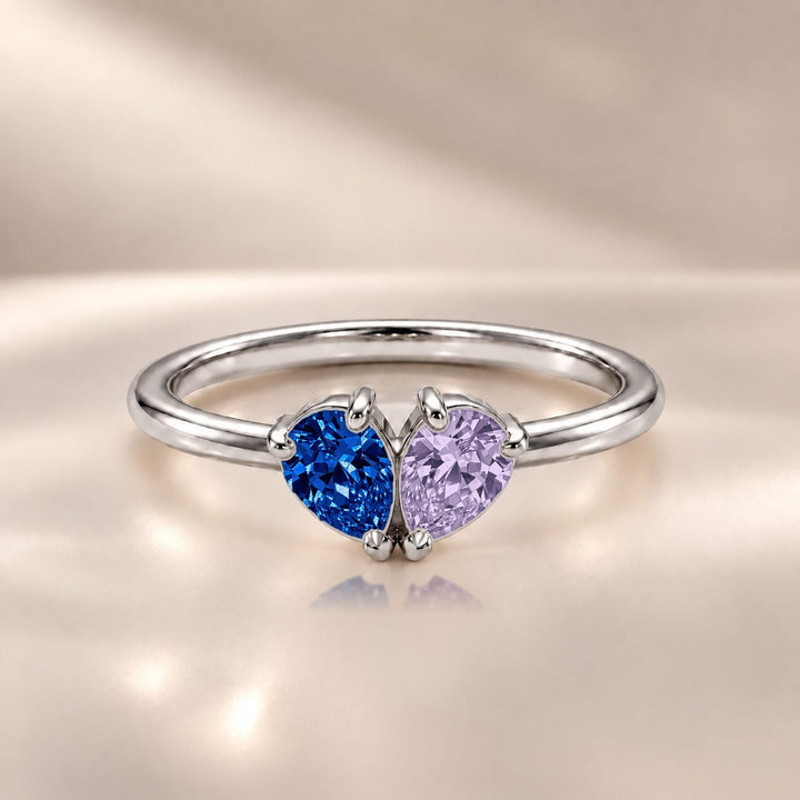 Demi Heart Ring - Silver Finish