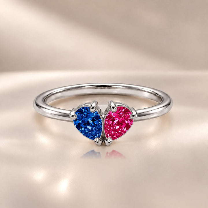 Demi Heart Ring - Silver Finish