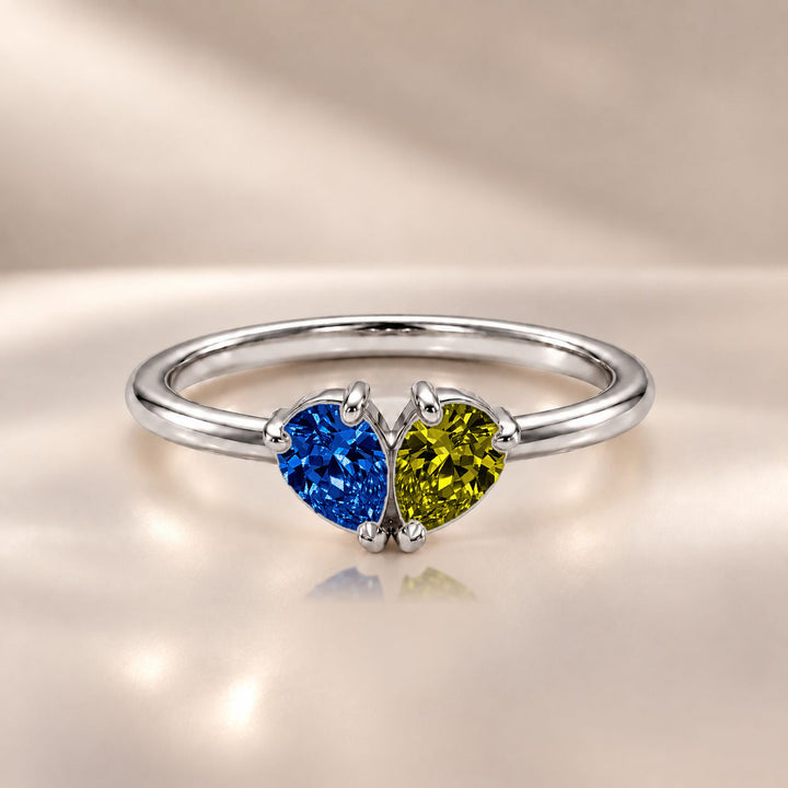 Demi Heart Ring - Silver Finish
