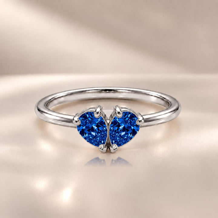 Demi Heart Ring - Silver Finish