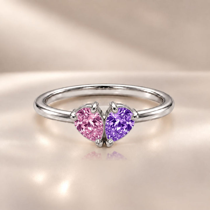 Demi Heart Ring - Silver Finish