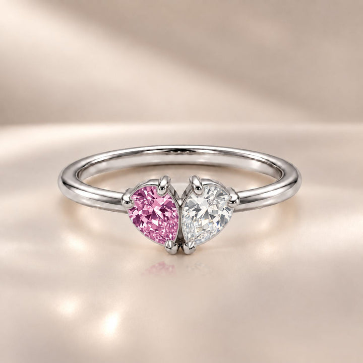 Demi Heart Ring - Silver Finish