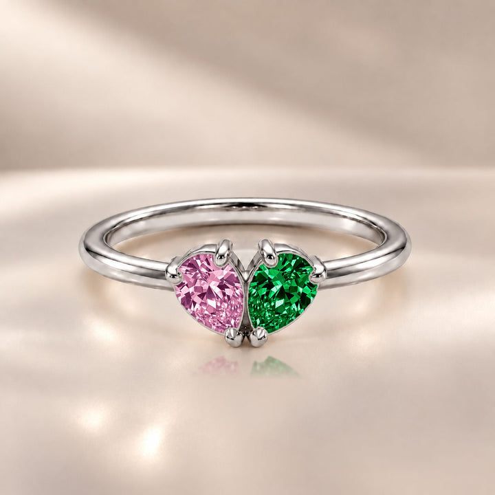 Demi Heart Ring - Silver Finish