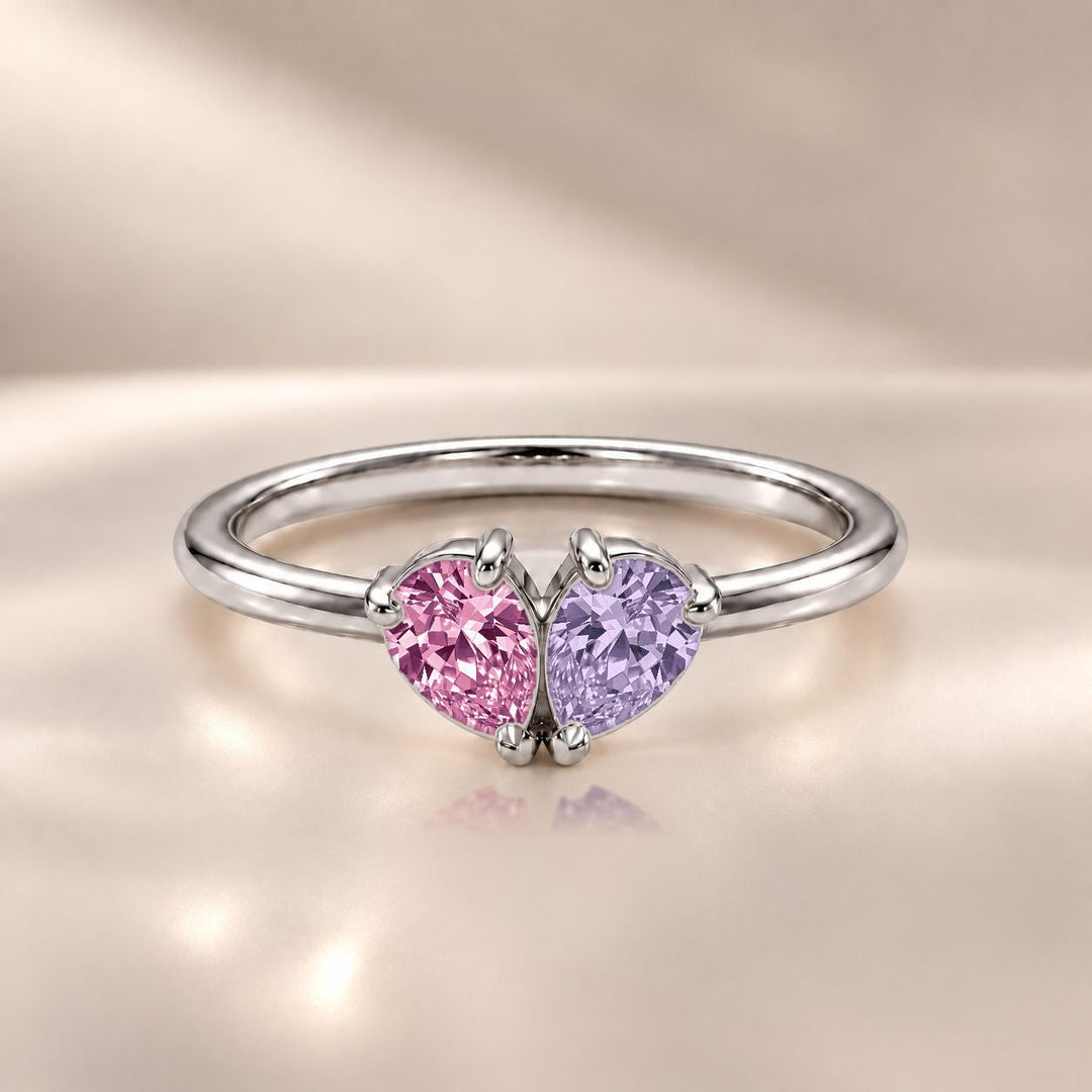 Demi Heart Ring - Silver Finish