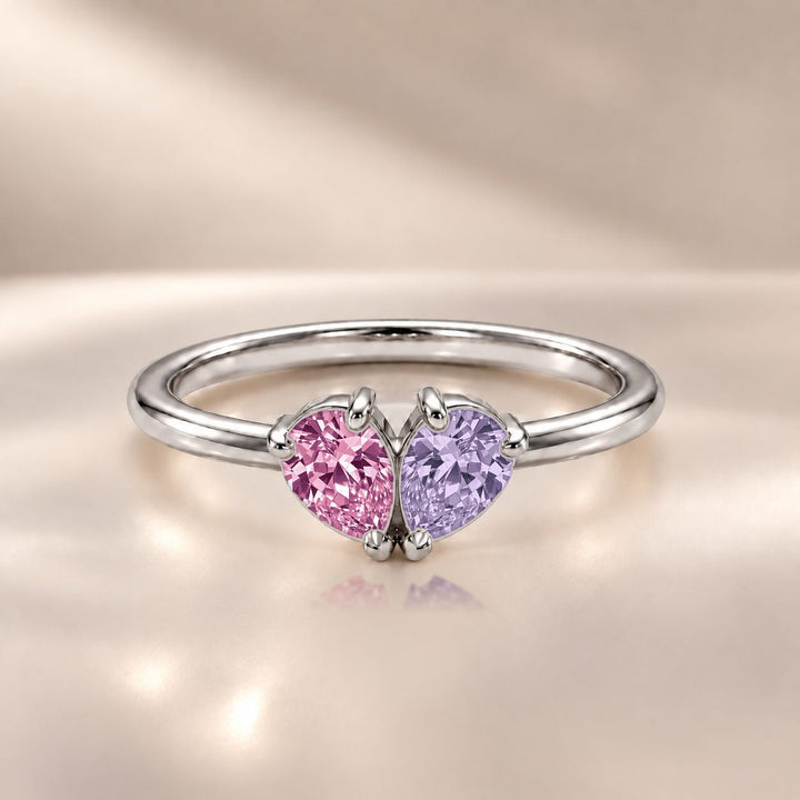 Demi Heart Ring - Silver Finish