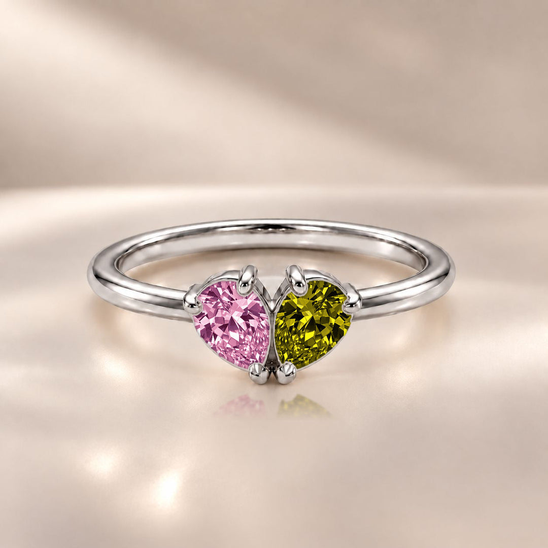 Demi Heart Ring - Silver Finish