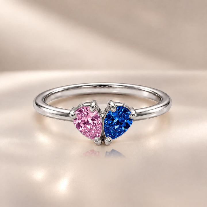 Demi Heart Ring - Silver Finish