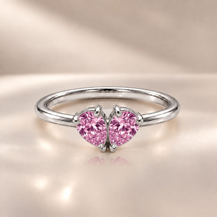 Demi Heart Ring - Silver Finish