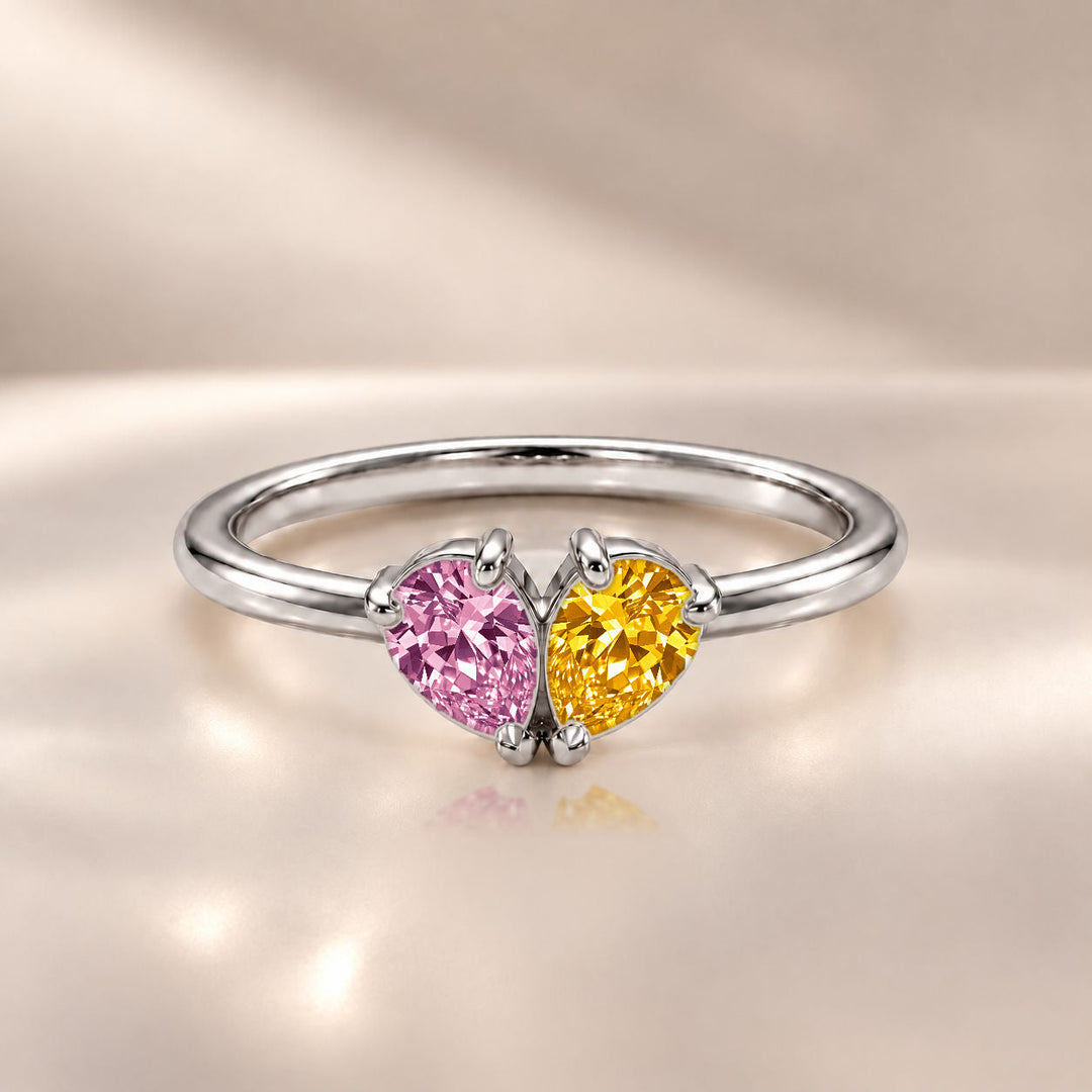 Demi Heart Ring - Silver Finish