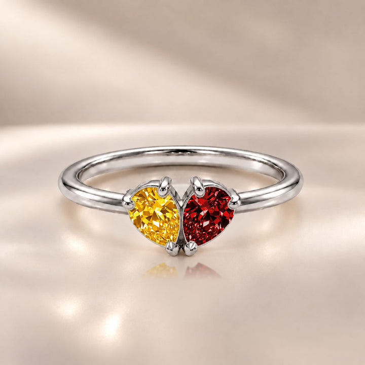 Demi Heart Ring - Silver Finish