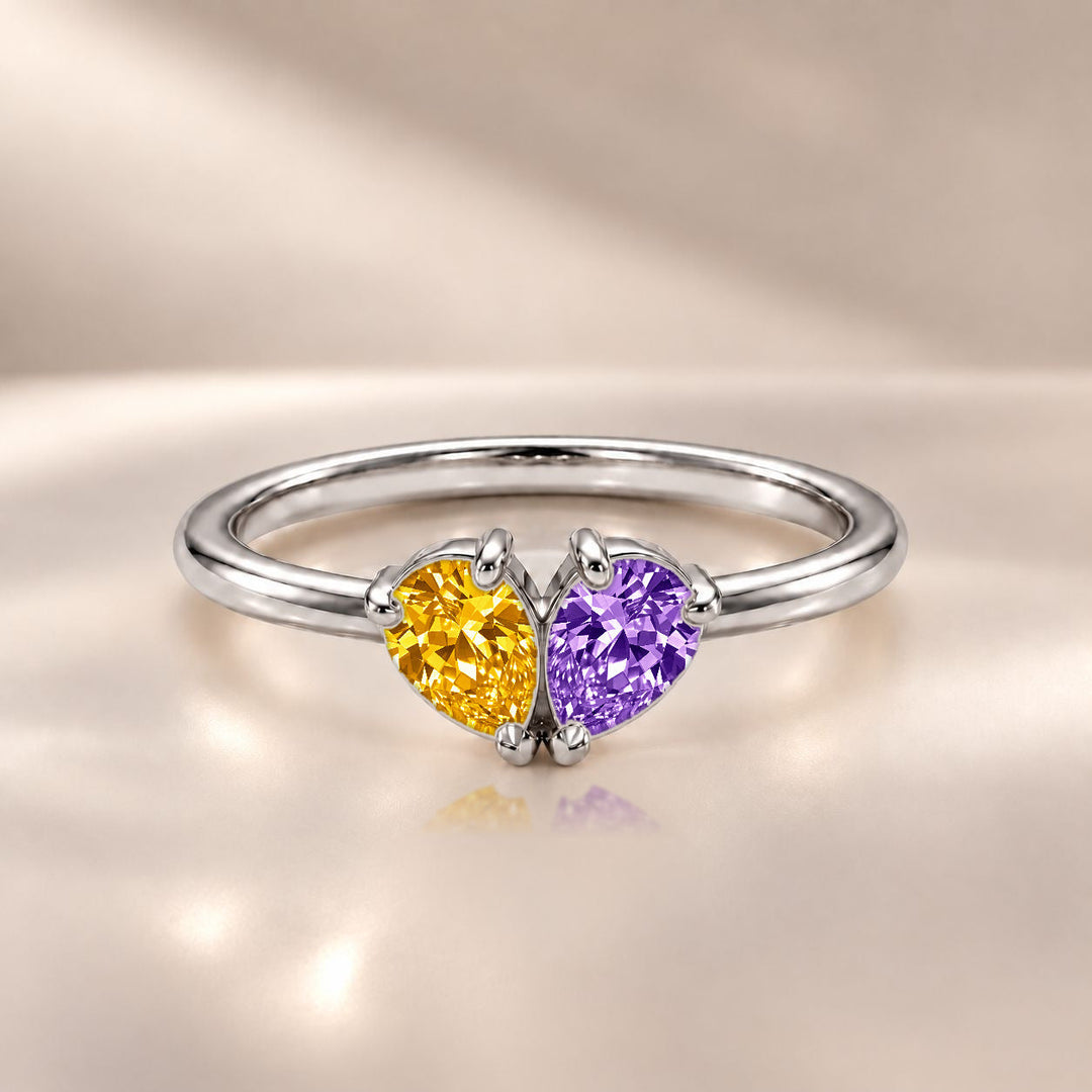 Demi Heart Ring - Silver Finish