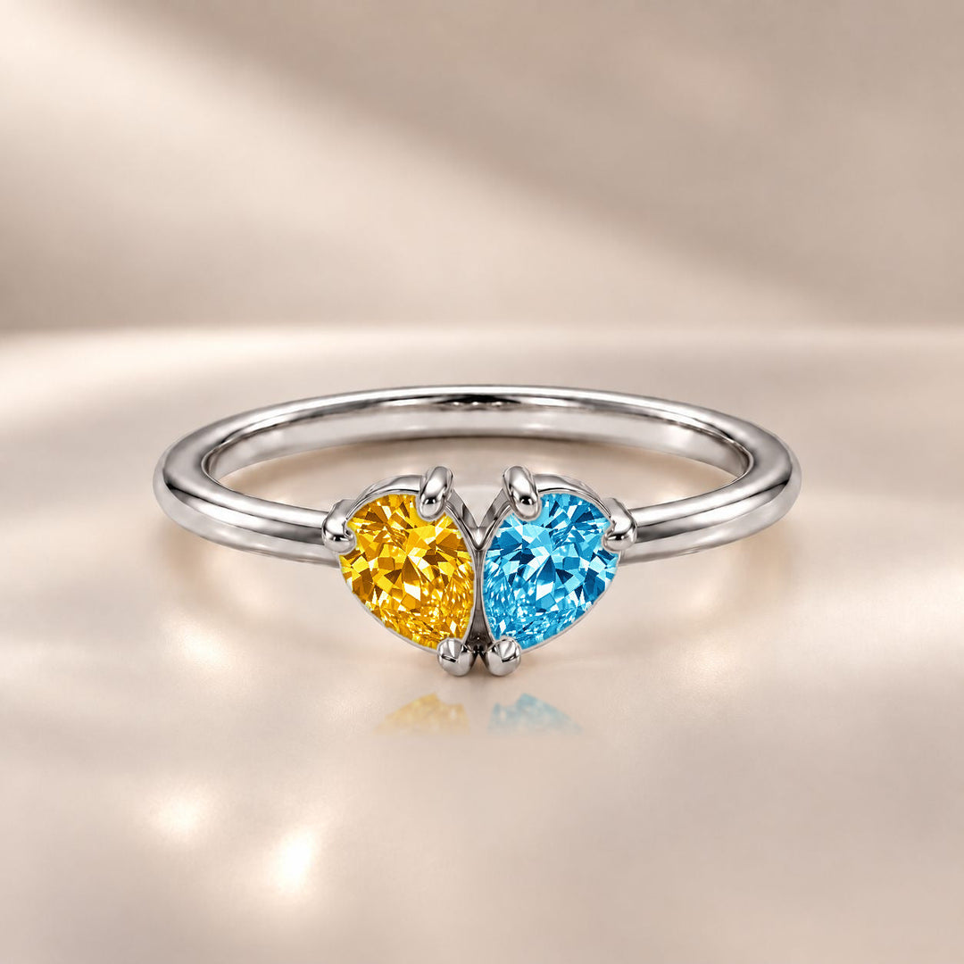 Demi Heart Ring - Silver Finish