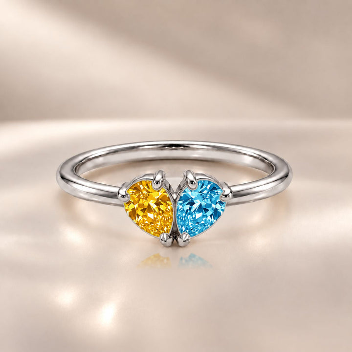 Demi Heart Ring - Silver Finish