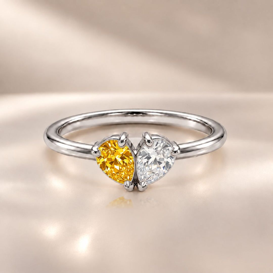 Demi Heart Ring - Silver Finish