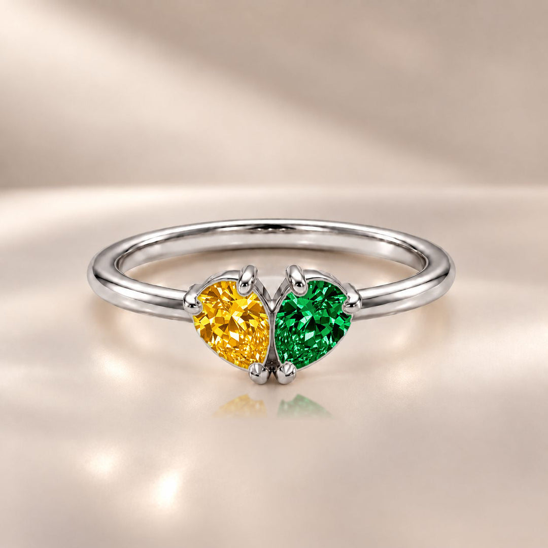 Demi Heart Ring - Silver Finish